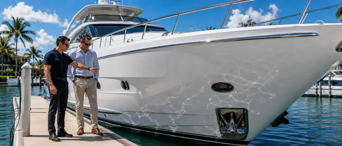 Yacht owner evaluating long-term marine surface protection in Florida